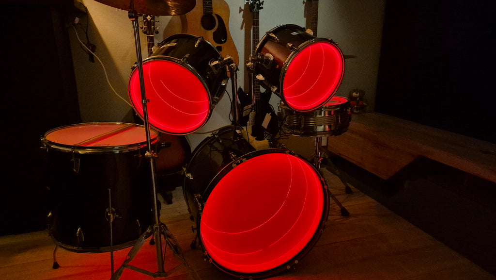 Compleet drumstel verlicht