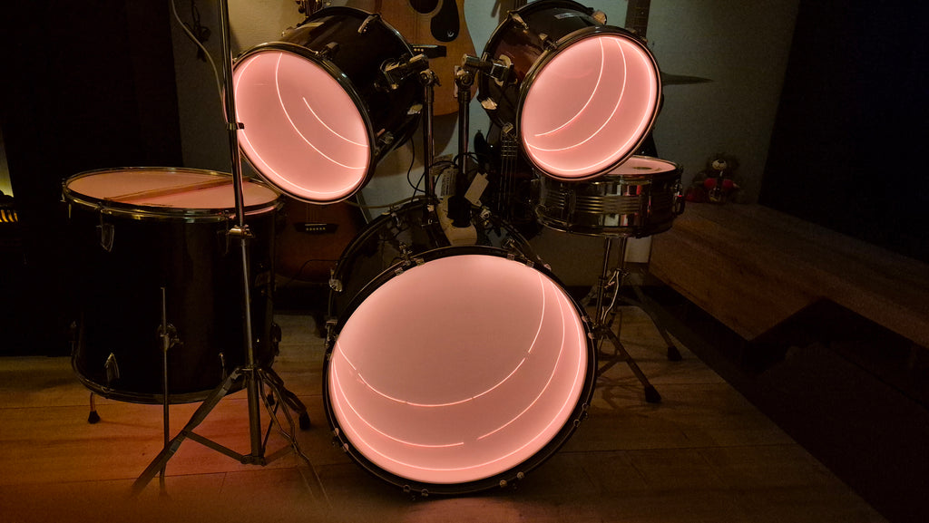Compleet drumstel verlicht