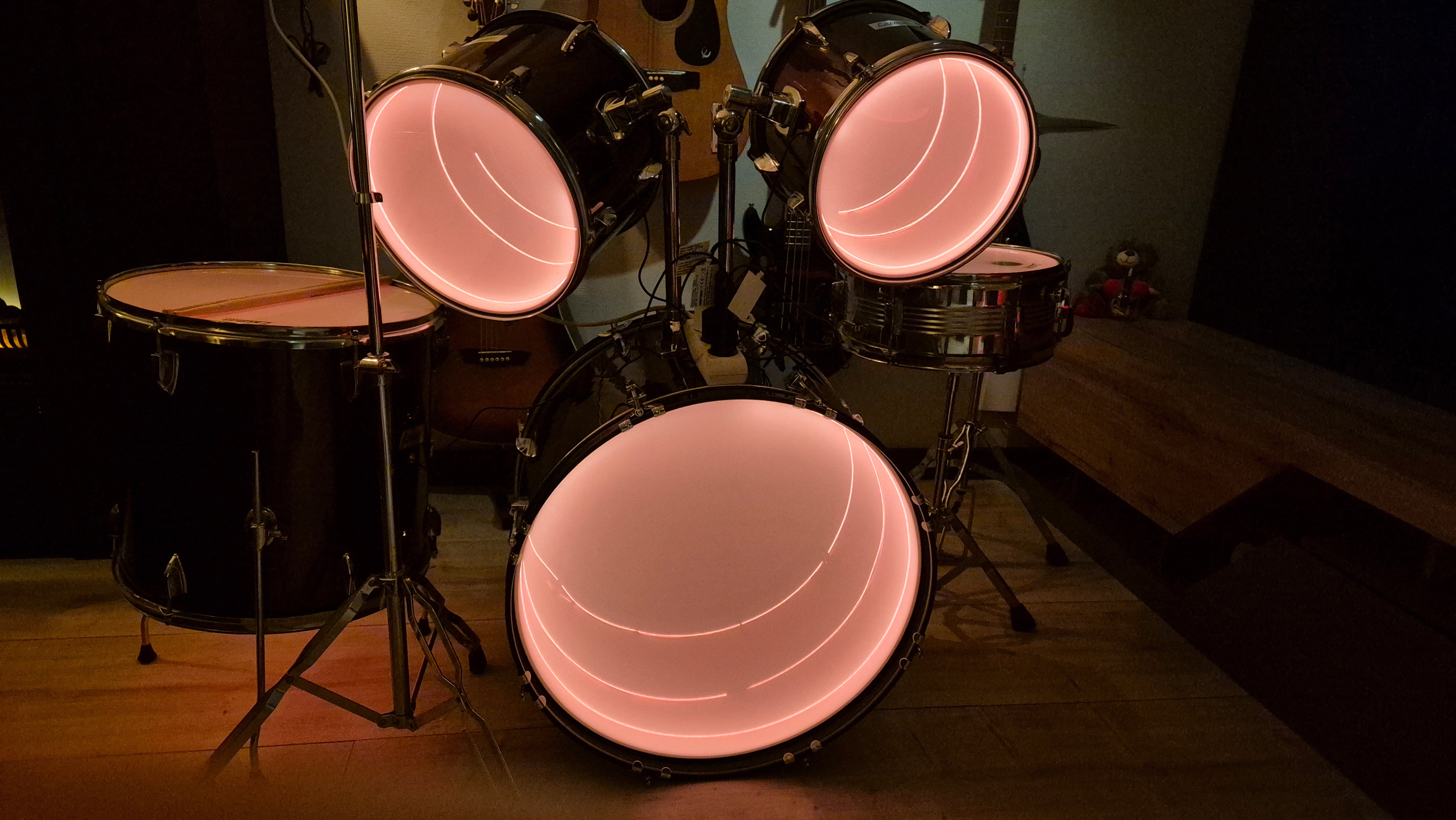 Compleet drumstel verlicht