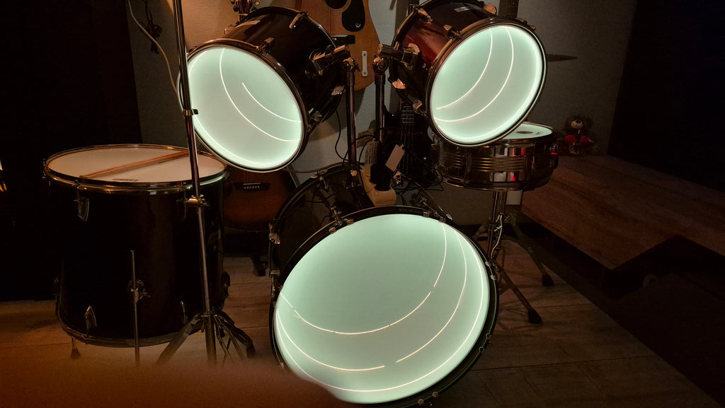 Compleet drumstel verlicht